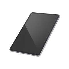 Modern tablet device mockup isolated on transparent background
