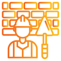 Masonry gradient color icon