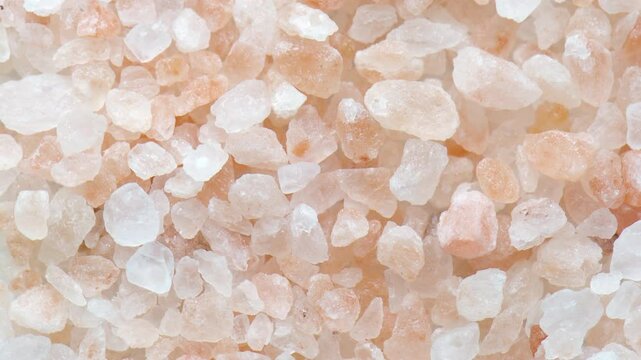 Closeup view of Himalayan salt crystals. Natural rock salt