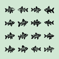 Naklejka premium Celestial Pearl Danio, aquarium fish vector iart illustration