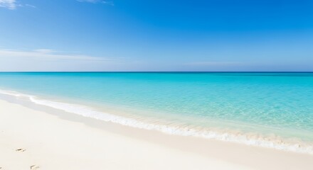 Obraz premium Stunning Turquoise Waters and Pristine White Sands A Tropical Beach Paradise