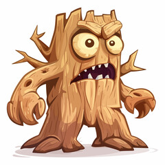 Fototapeta premium Illustration of a wood monster 