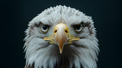 Obraz premium Close-up view of an eagle's head.