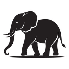 Obraz premium elephant silhouette vector