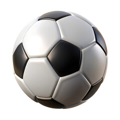 3d Classic Black and White Soccer Ball Isolated