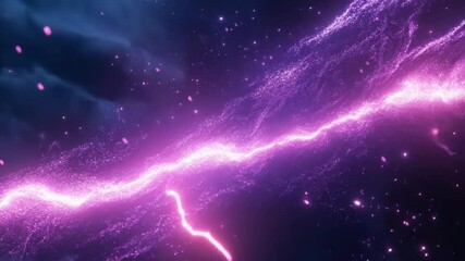 Abstract Digital Universe Animation with Energy, Electricity, and Sparking Light - Powered by Adobe