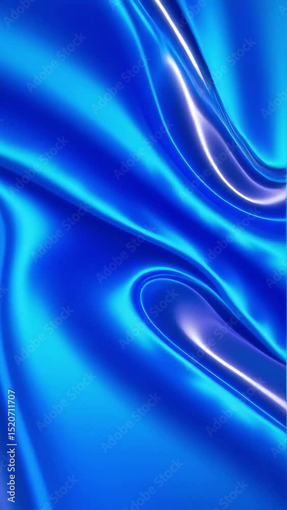 Poster abstract blue liquid swirls: dynamic fluid motion graphics
