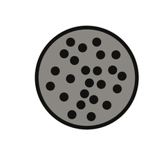 Simple Dotted Cookie Illustration on Black