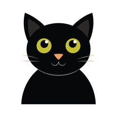 Obraz premium Cute black and white cartoon cats in vector illustration