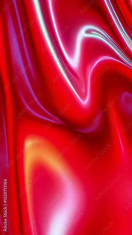 Poster abstract red liquid flowing dynamically