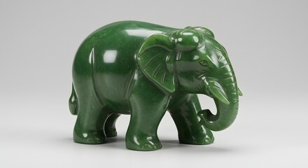 Fototapeta premium Jade Elephant Carving Statue