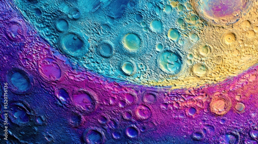 Aufkleber a colorful painting of a galaxy with many small dots