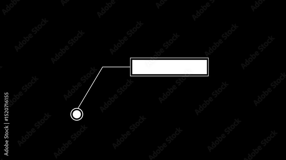 Poster animated white on black graphic elements hud digital interface design animation of data visualizatio