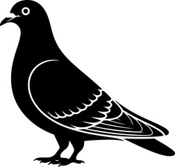pigeon silhouette vector