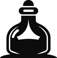 Calm Down Bottle Silhouette Vector Illustration 