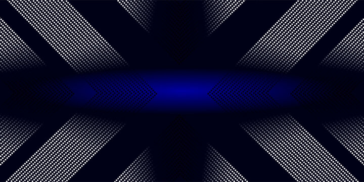 3D blue techno abstract background overlap layer on dark space with glowing dots shape decoration. Modern graphic design element dotted line style concept for banners, flyer, card, Vector itc