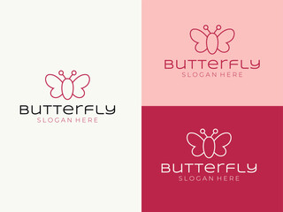 Creative abstract butterfly logo design