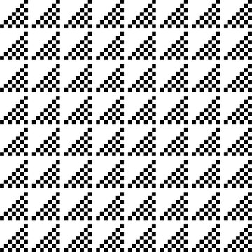 Geometric Pixel Triangle Pattern &ndash; Retro 8-bit Grid Design