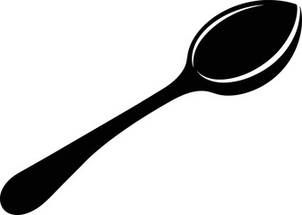 Digital Dosing Spoon Silhouette Vector Illustration