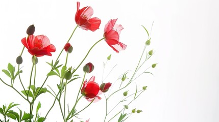 Botanical Intimacy: Exquisite Floral Close-Up Photography on Pure White Backgrounds &ndash; Velvety Petals, Delicate Stamen Details, Translucent Veins, and Vibrant Blooms in High-Definition Macro Shots for 