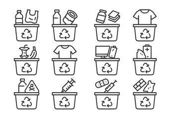 Sorting waste for recycling at home to promote sustainability and reduce environmental impact