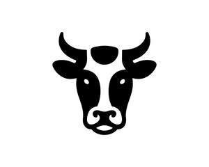 Bold cow symbol logo for businesses