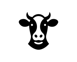 Stylish cow silhouette logo for branding use