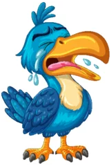 Gordijnen Crying Cartoon Hornbill with Expressive Features © GraphicsRF