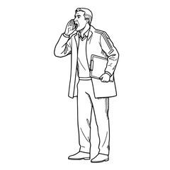 Football Manager Outburst Lineart