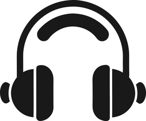 Hearing Test Headset Silhouette Vector Illustration