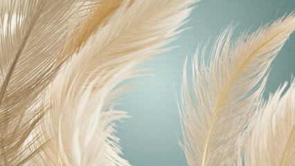 Obraz premium Abstract animated background of softly swirling feathers.ai 