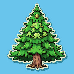 christmas tree vector illustration