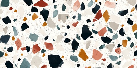 Minimalist Terrazzo Background in Light Neutral Tones