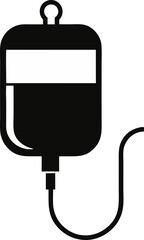 Iv Bag Silhouette Vector Illustration 