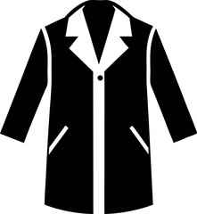 Naklejka premium Lab Coat Silhouette Vector Illustration 