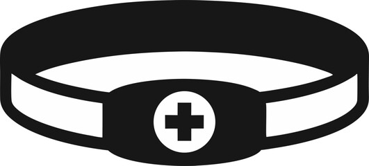 Medical Alert Bracelet Silhouette Vector Illustration
