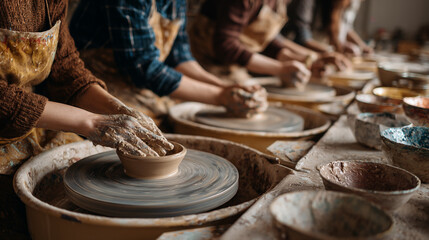 Hands-on Pottery Wheel Throwing: Explore Artistic Clay Craftsmanship in a Creative Workshop