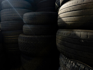 Industrial storage of used tires for recycling and sustainable environmental management