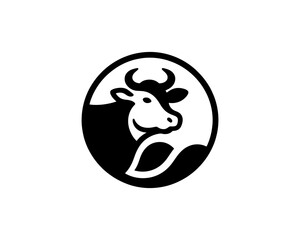 Creative cow head design in vector form