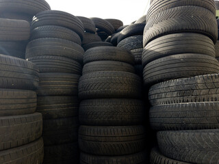 Industrial storage of used tires for recycling and sustainable environmental management