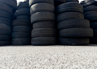 Industrial storage of used tires for recycling and sustainable environmental management