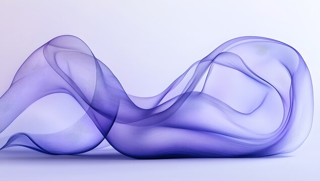Abstract fluid shapes in light purple and blue, resembling the shape of an abstract figure with a curved body that resembles one's backside.