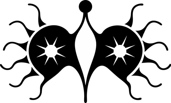Mirror Neurons Icon Silhouette Vector Illustration