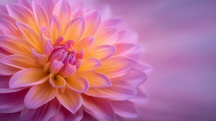 Obraz premium A Stunning Water Lily Flower Against a Soft Purple Background
