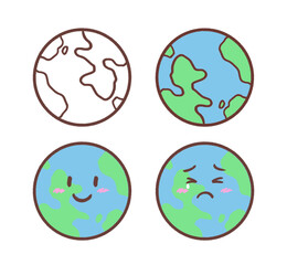 귀여운 지구 캐릭터