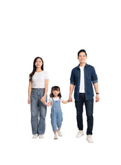 full body of a happy asian family posing on a png background  © STOCK88PHOTOGRAPHER