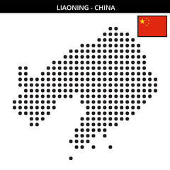 Big dots map of Liaoning in China