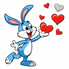 rabbit with heart