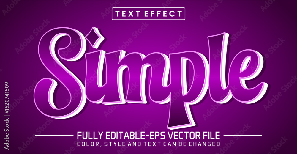 Poster simple font text effect editable