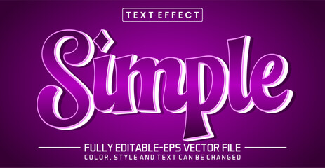 Simple font Text effect editable